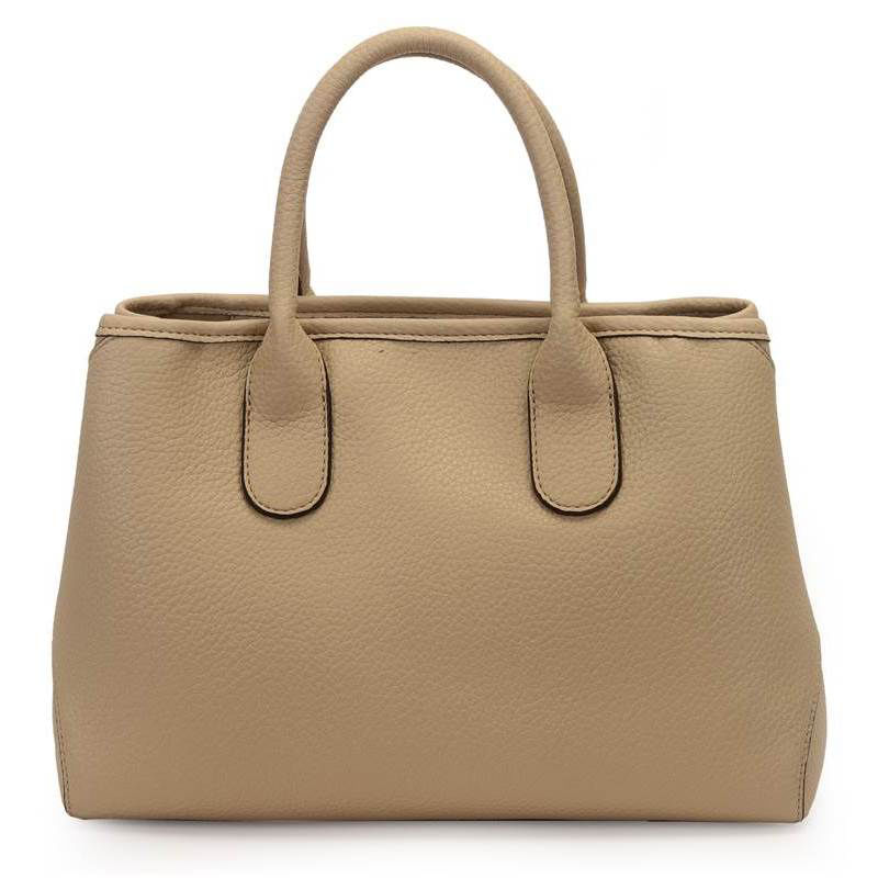 Bolsa WJ feminina bege vista frontal para uso casual e profissional